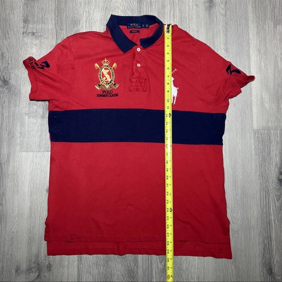 Polo by Ralph Lauren Red and Blue Men's Shirt - Picture 7 of 8
